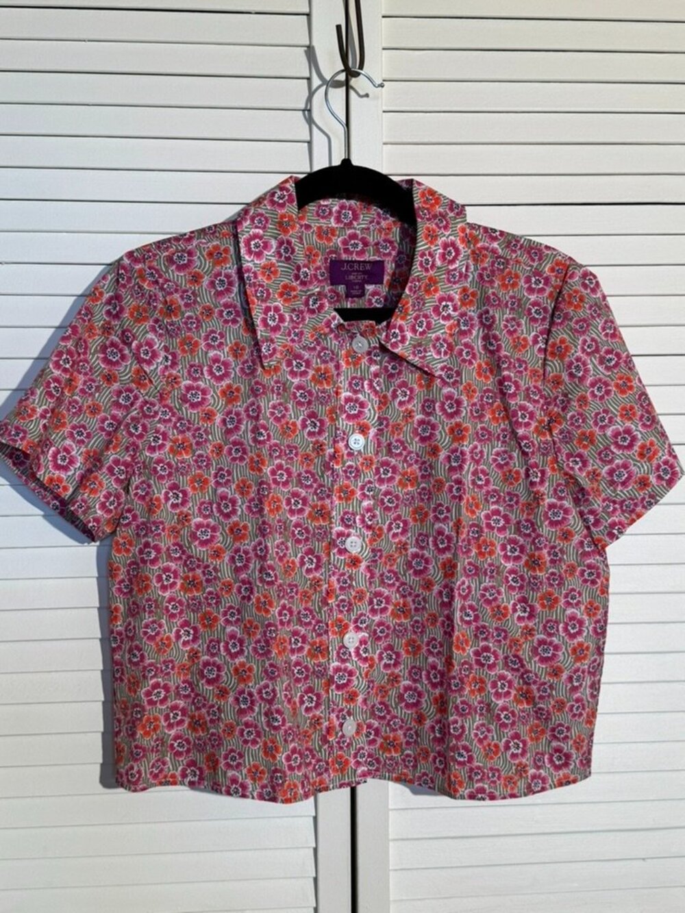J. Crew Liberty of London Cropped Blouse